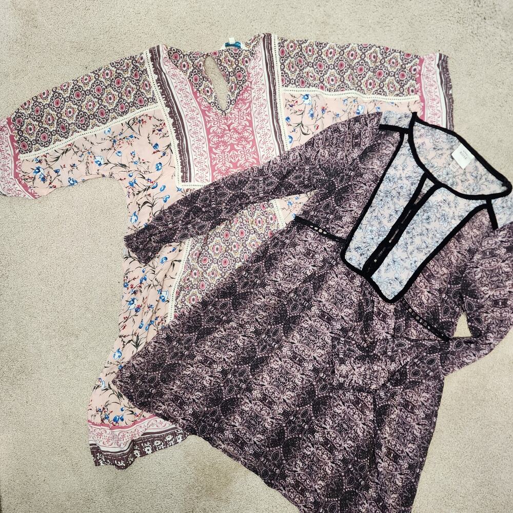 Womens Boho Peasant Dresses Bundle Size XS Multicolor Floral Sundance Knox Rose
